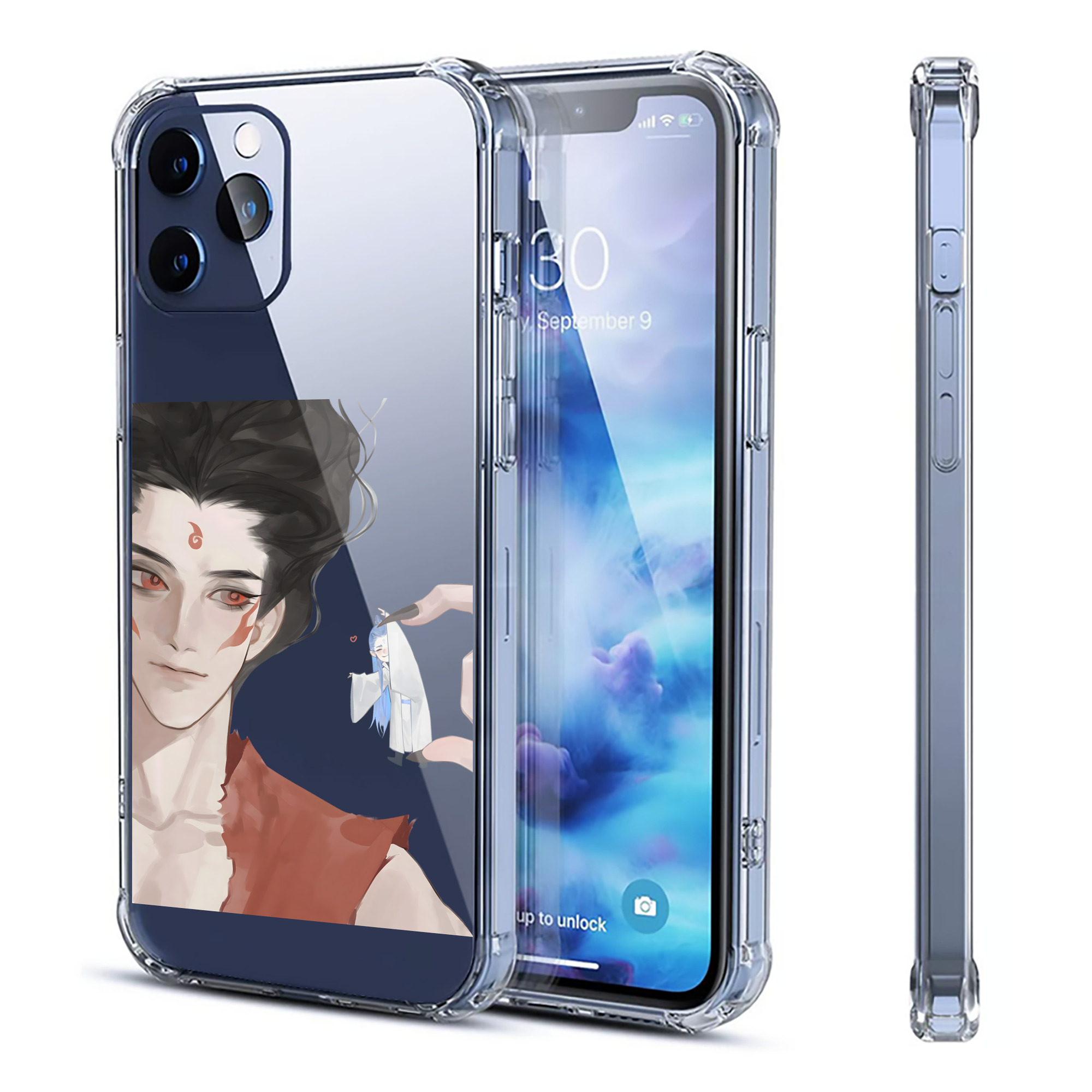 （画像用） Ne Zha 2 ナタ 魔童の大暴れ 【iPhone 12シリーズ対応】透明スマホケース（クリアソフトケース）